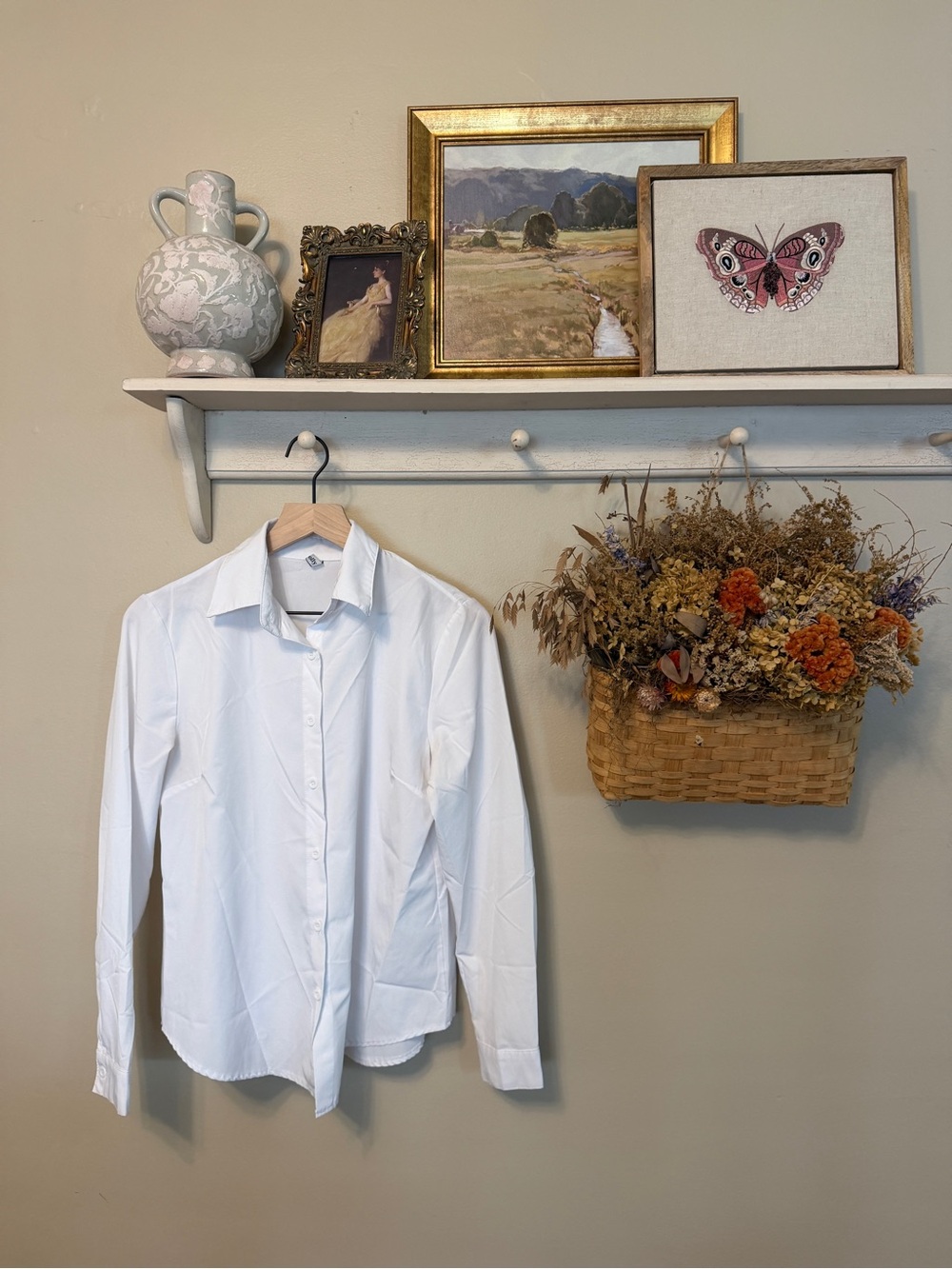 Classic White Button-Up Shirt